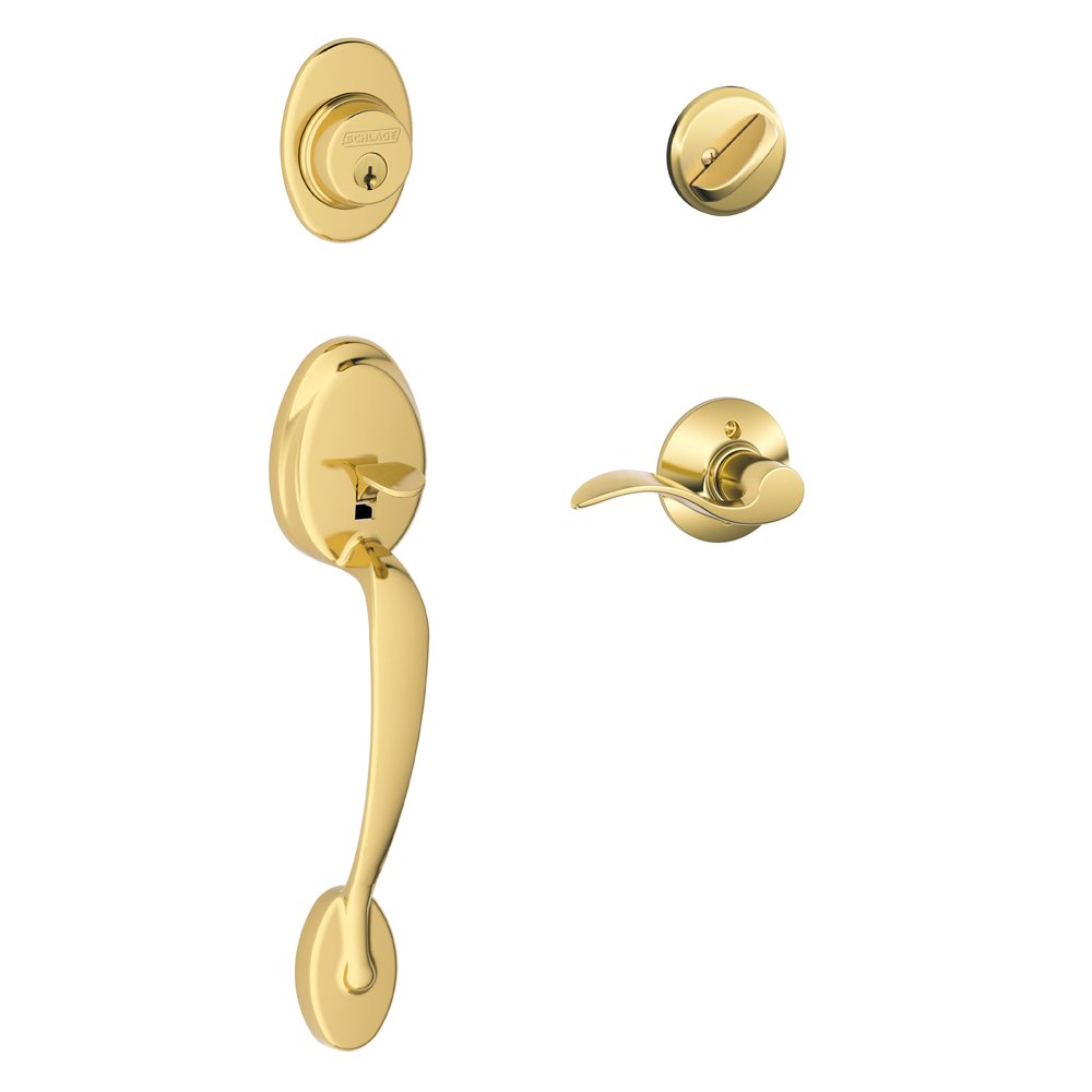 Schlage Plymouth F60VPLY/ACC505 Accent Door Handle Set, C5 Key
